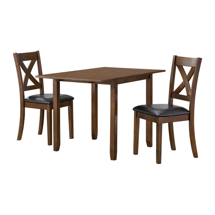 Alex - 3 Piece Dining Set With Drop Leaf Table - Espresso – 3 Piece Dining Room Sets by Elements International at Furniture Wholesale Plus , Nashville furniture store