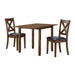 Alex - 3 Piece Dining Set With Drop Leaf Table - Espresso – 3 Piece Dining Room Sets by Elements International at Furniture Wholesale Plus , Nashville furniture store