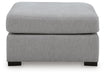 Lakepoint - Oversized Accent Ottoman - Nickel – Accent Ottomans by Benchcraft® at Furniture Wholesale Plus , Nashville furniture store