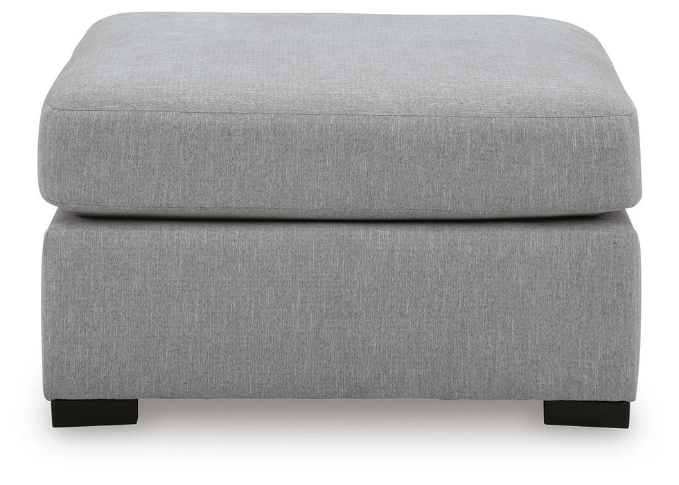Lakepoint - Oversized Accent Ottoman - Nickel – Accent Ottomans by Benchcraft® at Furniture Wholesale Plus , Nashville furniture store