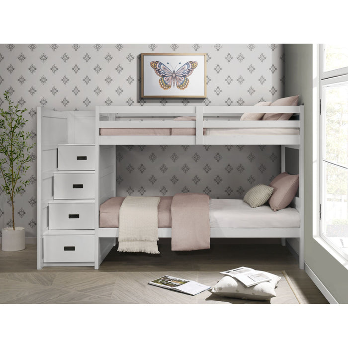 Sami - Step Bunk With Left Headboard – Bunk Beds by Elements International at Furniture Wholesale Plus , Nashville furniture store