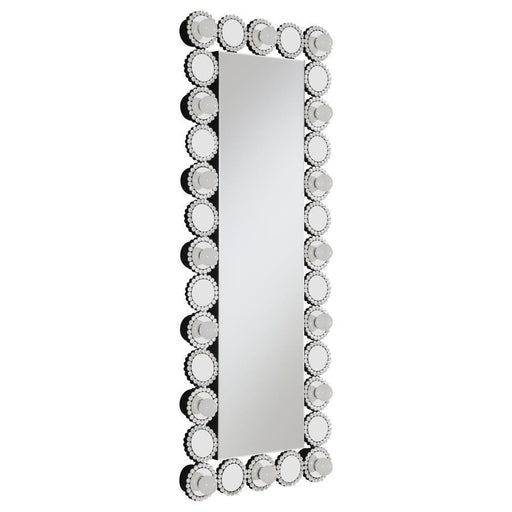 Aghes - Wall Mirror With Lighting - Silver - Premium Wall Mirrors from CoasterElevations - Just $759! Shop now at Furniture Wholesale Plus  We are the best furniture store in Nashville, Hendersonville, Goodlettsville, Madison, Antioch, Mount Juliet, Lebanon, Gallatin, Springfield, Murfreesboro, Franklin, Brentwood