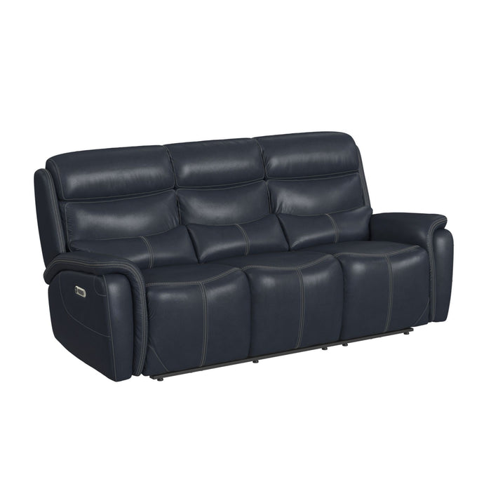 Aruba - 2 Piece Living Room Set (Sofa & Loveseat) - Pebble Navy – Reclining Sofas & Loveseats by Elements International at Furniture Wholesale Plus , Nashville furniture store