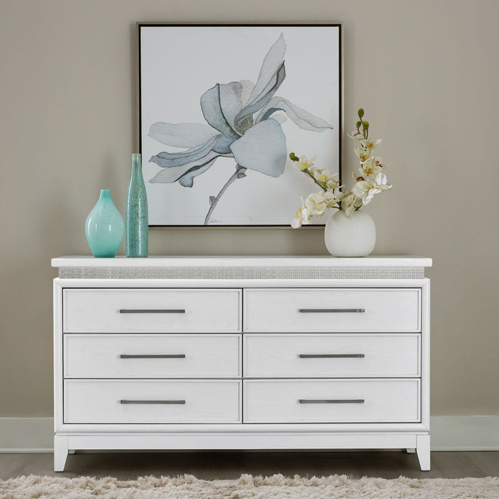 Reflections - 6 Drawer Dresser With Lights – Dresser & Mirror by Liberty Furniture at Furniture Wholesale Plus , Nashville furniture store