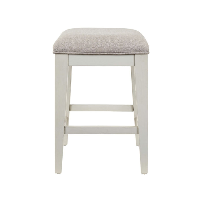 Berkley Square - Upholstered Console Stool - Linen & Khaki – Counter Height (24"-27") by Liberty Furniture at Furniture Wholesale Plus , Nashville furniture store