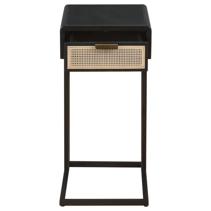 Amherst - 1-Drawer Radio Weave Cane Metal Side Table – Side Tables by Coaster Fine Furniture at Furniture Wholesale Plus , Nashville furniture store