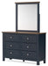 Landocken - Dresser and Mirror - Brown / Blue – Dresser & Mirror by Signature Design by Ashley® at Furniture Wholesale Plus , Nashville furniture store