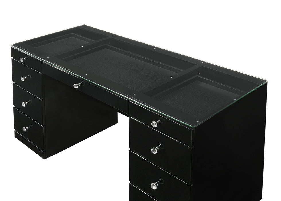 Avery - Vanity Desk With Glass Top – Vanity Desks by Crown Mark at Furniture Wholesale Plus , Nashville furniture store