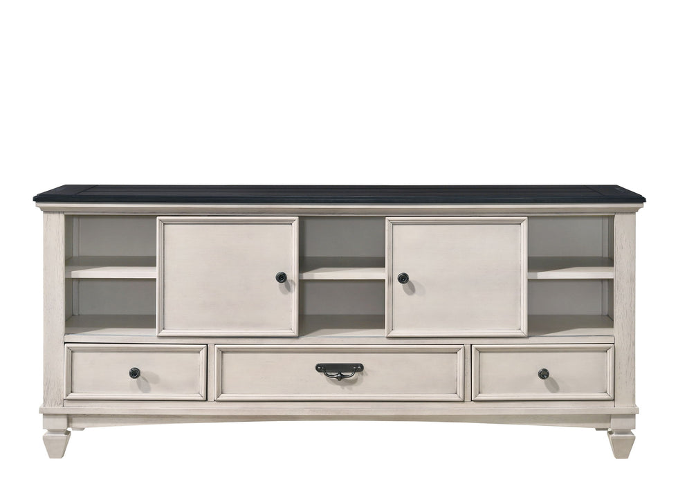 Sawyer - TV Stand - Antique White - Premium TV Stands from Crown Mark - Just $489! Shop now at Furniture Wholesale Plus  We are the best furniture store in Nashville, Hendersonville, Goodlettsville, Madison, Antioch, Mount Juliet, Lebanon, Gallatin, Springfield, Murfreesboro, Franklin, Brentwood