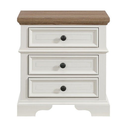 Eastwood - Youth 3-Drawer Nightstand - Brown And White – Nightstands by Elements International at Furniture Wholesale Plus , Nashville furniture store