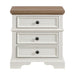 Eastwood - Youth 3-Drawer Nightstand - Brown And White – Nightstands by Elements International at Furniture Wholesale Plus , Nashville furniture store