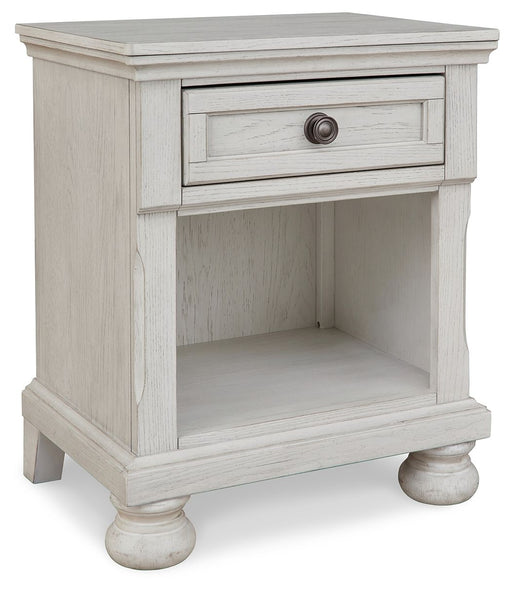 Robbinsdale - One Drawer Night Stand - Antique White – Nightstands by Signature Design by Ashley® at Furniture Wholesale Plus , Nashville furniture store
