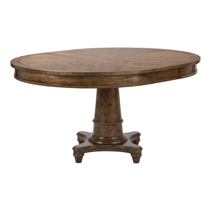 Harrison Heights - Pedestal Table - Sienna – Dining Tables with Extensions by Liberty Furniture at Furniture Wholesale Plus , Nashville furniture store