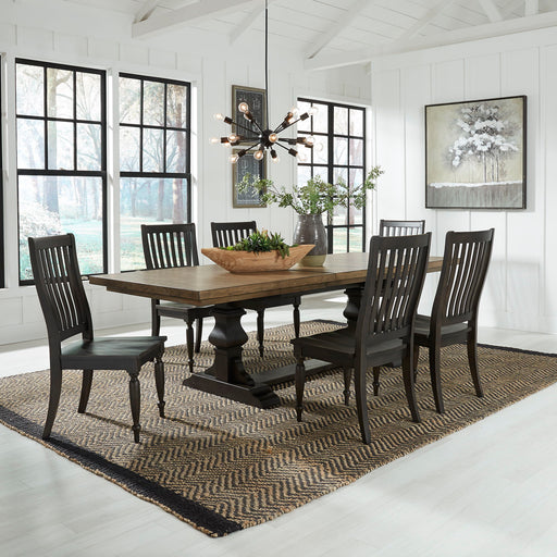 Harvest Home - Trestle Table Set – 5 Piece Dining Room Sets by Liberty Furniture at Furniture Wholesale Plus , Nashville furniture store