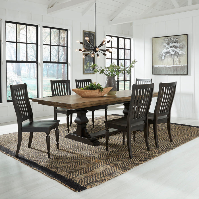 Harvest Home - Trestle Table Set – 5 Piece Dining Room Sets by Liberty Furniture at Furniture Wholesale Plus , Nashville furniture store