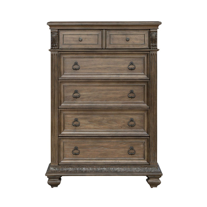 Carlisle Court - 5 Drawer Chest - Medium Brown – Accent Chests by Liberty Furniture at Furniture Wholesale Plus , Nashville furniture store