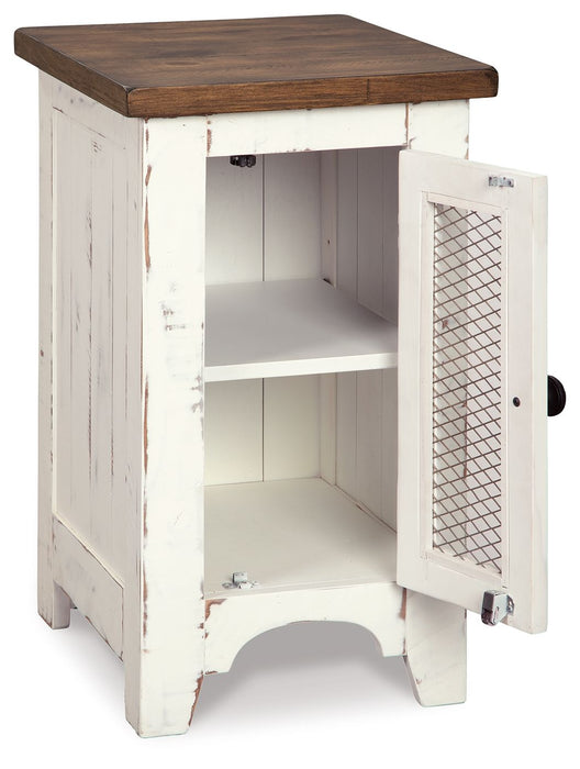 Wystfield - Chair Side End Table - White / Brown – Chair Side Tables by Signature Design by Ashley® at Furniture Wholesale Plus , Nashville furniture store