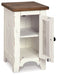 Wystfield - Chair Side End Table - White / Brown – Chair Side Tables by Signature Design by Ashley® at Furniture Wholesale Plus , Nashville furniture store