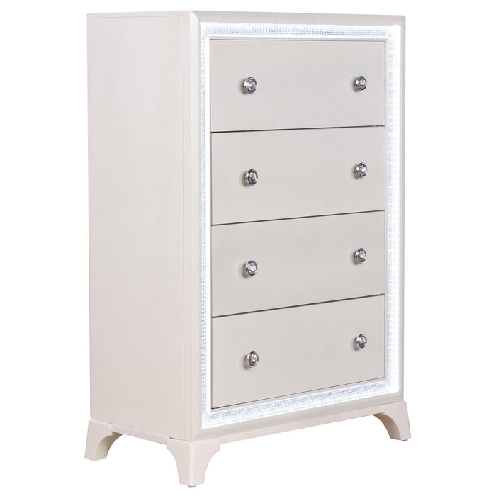 Cassie - Chest - Off-White – Accent Chests by Steve Silver Furniture at Furniture Wholesale Plus , Nashville furniture store