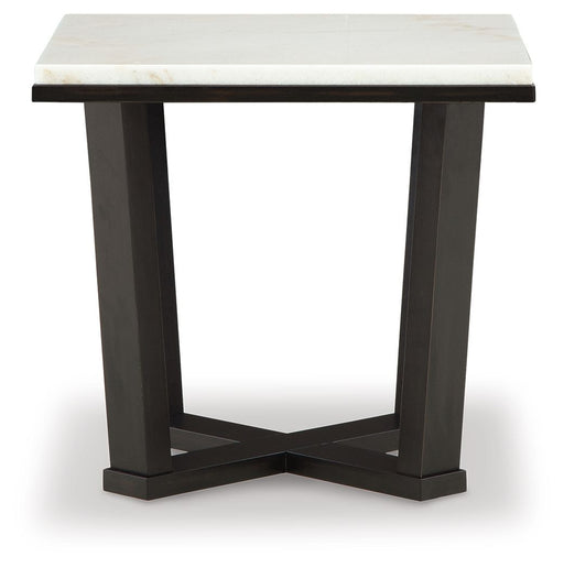 Fostead - Square End Table - White / Espresso – End Tables by Signature Design by Ashley® at Furniture Wholesale Plus , Nashville furniture store
