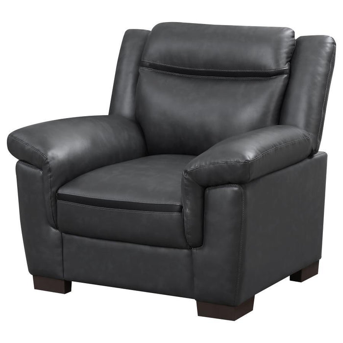 Arabella - Upholstered Padded Arm Accent Chair - Gray - Premium Arm Chairs from CoasterEveryday - Just $419! Shop now at Furniture Wholesale Plus  We are the best furniture store in Nashville, Hendersonville, Goodlettsville, Madison, Antioch, Mount Juliet, Lebanon, Gallatin, Springfield, Murfreesboro, Franklin, Brentwood
