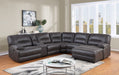 Ogden - 5 Piece Sectional - Black – Reclining Sectionals by Steve Silver Furniture at Furniture Wholesale Plus , Nashville furniture store