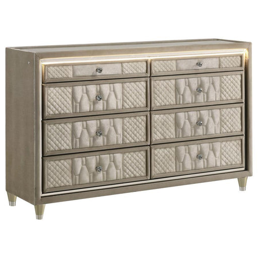 Lorient - 8-Drawer LED Bedroom Dresser Cabinet – Dressers by Coaster Fine Furniture at Furniture Wholesale Plus , Nashville furniture store
