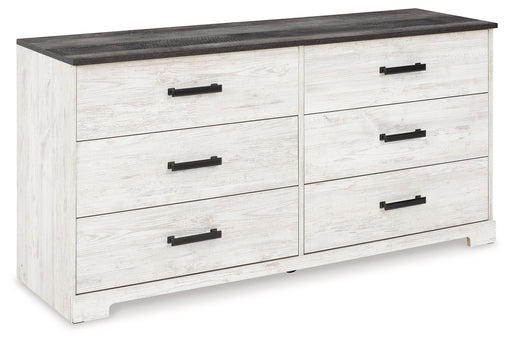 Shawburn - Six Drawer Dresser - Pewter-tone pulls - White / Black / Gray – Dressers by Signature Design by Ashley® at Furniture Wholesale Plus , Nashville furniture store