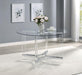 Keeling - Round Glass Top Acrylic Dining Table - Chrome – Dining Tables by Coaster Fine Furniture at Furniture Wholesale Plus , Nashville furniture store