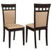 Gabriel - Closed Back Side Chairs (Set of 2) - Cappuccino – Chair Sets by CoasterEveryday at Furniture Wholesale Plus , Nashville furniture store