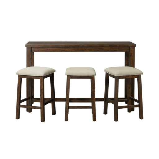 Jax - Bar Table Single Pack (Table And Three Stools) - Dark Walnut – 4 Piece Dining Room Sets by Elements International at Furniture Wholesale Plus , Nashville furniture store