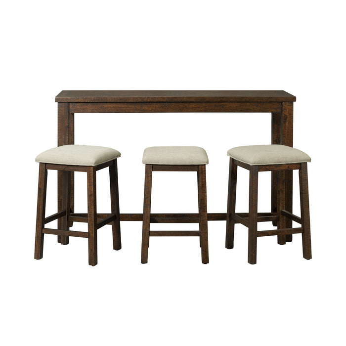 Jax - Bar Table Single Pack (Table And Three Stools) - Dark Walnut – 4 Piece Dining Room Sets by Elements International at Furniture Wholesale Plus , Nashville furniture store