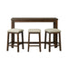 Jax - Bar Table Single Pack (Table And Three Stools) - Dark Walnut – 4 Piece Dining Room Sets by Elements International at Furniture Wholesale Plus , Nashville furniture store