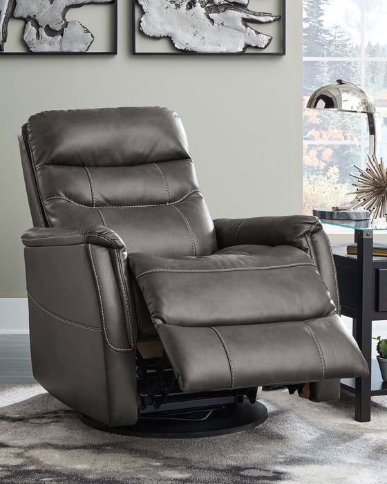 Riptyme - Quarry - Swivel Glider Recliner - Premium Swivel Glider Chairs from Signature Design by Ashley® - Just $628! Shop now at Furniture Wholesale Plus  We are the best furniture store in Nashville, Hendersonville, Goodlettsville, Madison, Antioch, Mount Juliet, Lebanon, Gallatin, Springfield, Murfreesboro, Franklin, Brentwood