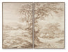 Stormish - Wall Art Set (Set of 2) - Beige / Brown – Canvas Art Sets by Signature Design by Ashley® at Furniture Wholesale Plus , Nashville furniture store