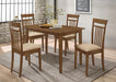 Robles - 5 Piece Rectangular Dining Table Set - Chestnut - Premium 5 Piece Dining Room Sets from CoasterEveryday - Just $479! Shop now at Furniture Wholesale Plus  We are the best furniture store in Nashville, Hendersonville, Goodlettsville, Madison, Antioch, Mount Juliet, Lebanon, Gallatin, Springfield, Murfreesboro, Franklin, Brentwood