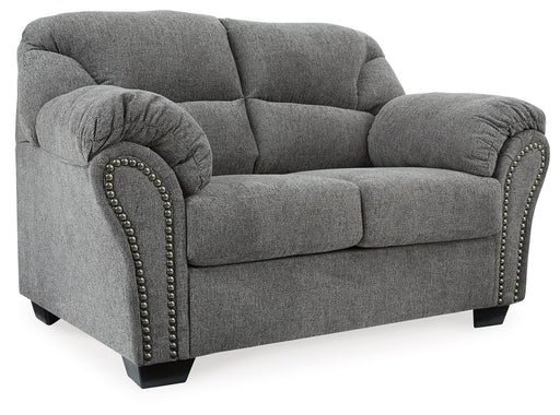 Allmaxx - Loveseat - Pewter – Stationary Loveseats by Benchcraft® at Furniture Wholesale Plus , Nashville furniture store