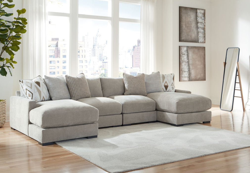 Aslan Court - Sectional With Ottoman Set – 5 Piece Living Room Sets by Benchcraft® at Furniture Wholesale Plus , Nashville furniture store