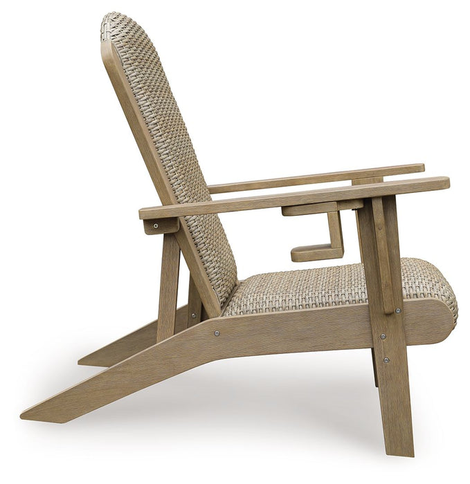 Marina Sun - Beige - Adirondack Chair - Premium Arm Chairs from Signature Design by Ashley® - Just $328! Shop now at Furniture Wholesale Plus  We are the best furniture store in Nashville, Hendersonville, Goodlettsville, Madison, Antioch, Mount Juliet, Lebanon, Gallatin, Springfield, Murfreesboro, Franklin, Brentwood