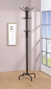 Collier - 12 Hook Freestanding Coat Rack Hat Hanger - Black – Freestanding Coat Racks by CoasterEveryday at Furniture Wholesale Plus , Nashville furniture store