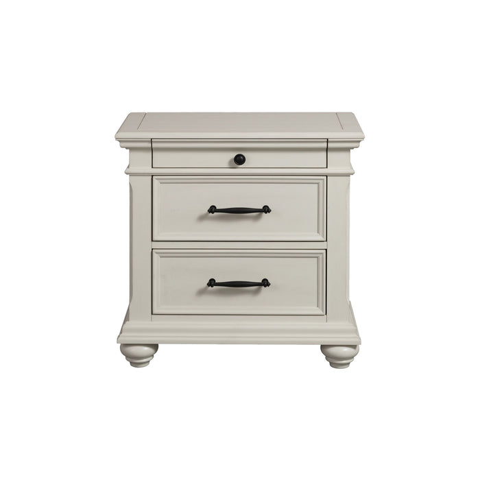 Slater - 3-Drawer Nightstand With Usb Ports – Nightstands w/ Charging Stations by Elements International at Furniture Wholesale Plus , Nashville furniture store