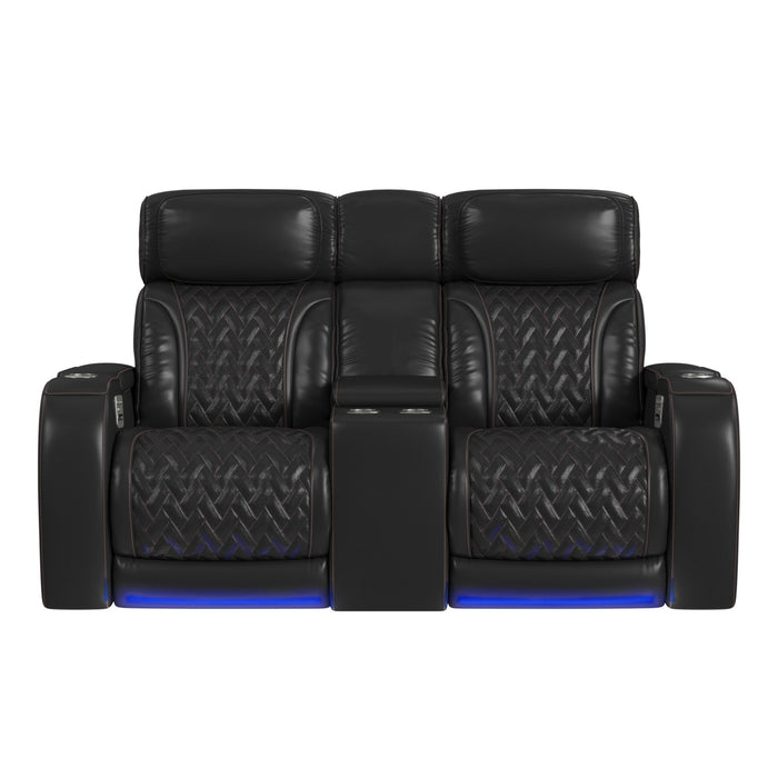 Prime Time - P3 Loveseat With LED, Wireless Charger Pocket, And Console – Reclining Loveseats by Elements International at Furniture Wholesale Plus , Nashville furniture store