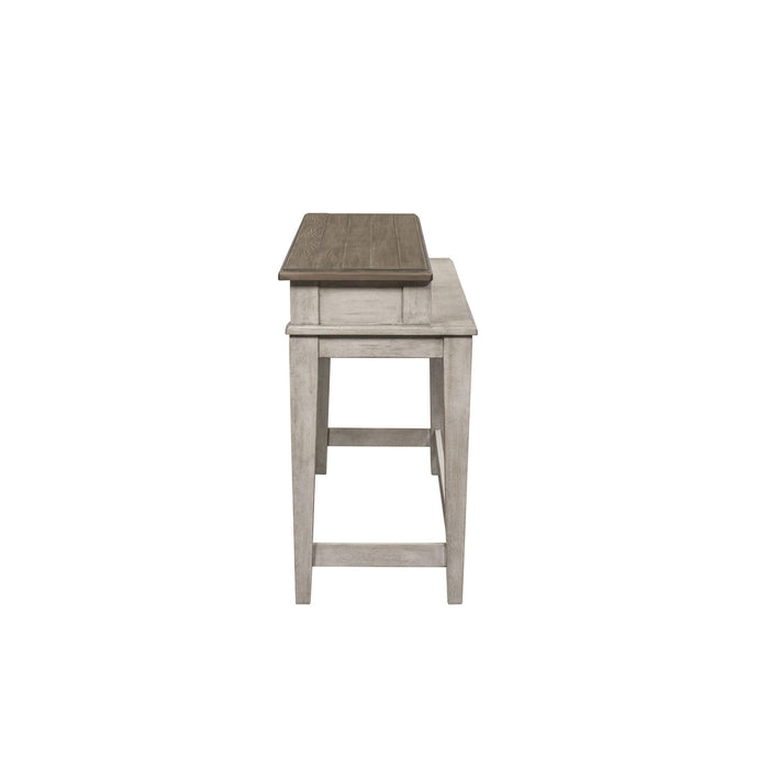 Heartland - Console Bar Table - Antique White / Tobacco Tops – Console Tables by Liberty Furniture at Furniture Wholesale Plus , Nashville furniture store