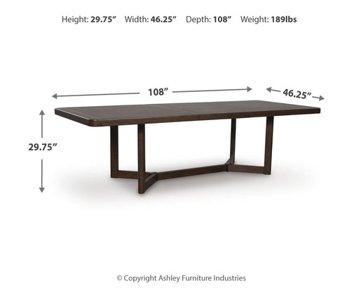 Dilenno - Rectangular Dining Room Extension Table - Dark Brown – Dining Tables with Extensions by Signature Design by Ashley® at Furniture Wholesale Plus , Nashville furniture store