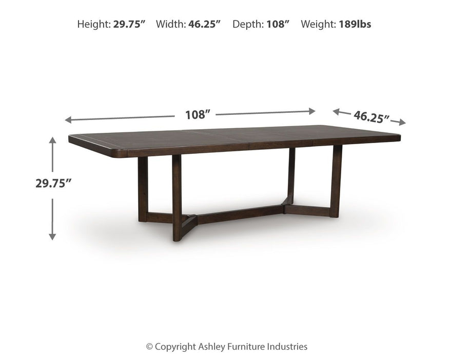 Dilenno - Rectangular Dining Room Extension Table - Dark Brown – Dining Tables with Extensions by Signature Design by Ashley® at Furniture Wholesale Plus , Nashville furniture store