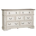 Abbey Park - 7 Drawer Dresser - Antique White – Dressers by Liberty Furniture at Furniture Wholesale Plus , Nashville furniture store