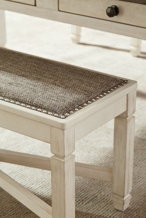 Bolanburg - Large UPH Dining Room Bench - Beige – Upholstered Benches by Signature Design by Ashley® at Furniture Wholesale Plus , Nashville furniture store