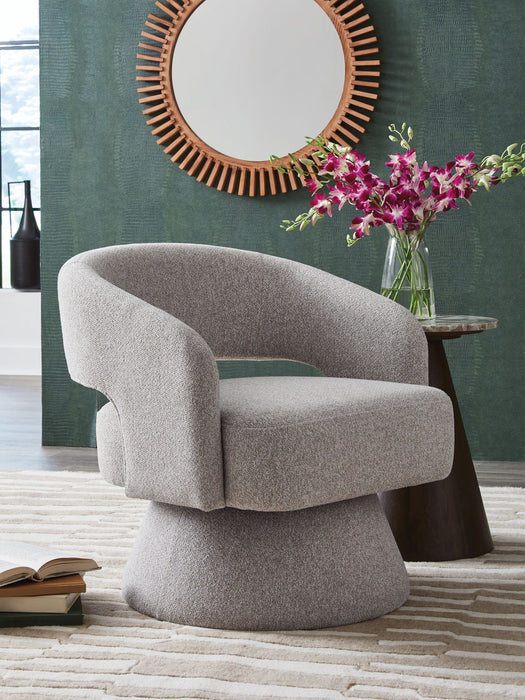 Nashkins - Swivel Accent Chair - Pebble – Swivel Chairs by Signature Design by Ashley® at Furniture Wholesale Plus , Nashville furniture store