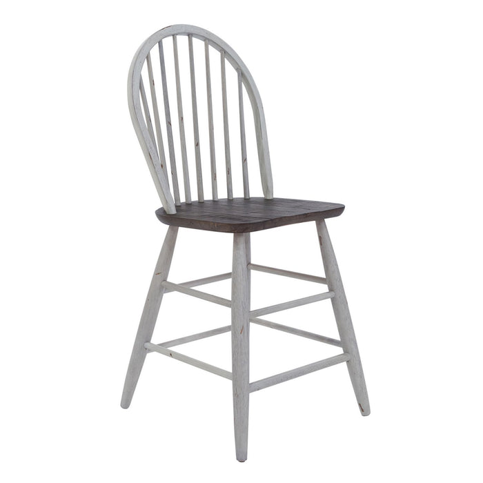 Farmhouse - 5 Piece Gathering Table Set - Two Tone White / Wood Tone – 5 Piece Dining Room Sets by Liberty Furniture at Furniture Wholesale Plus , Nashville furniture store