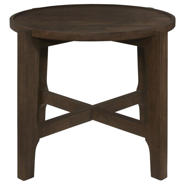 Cota - Round Solid Wood End Table - Dark Brown – End Tables by Coaster Fine Furniture at Furniture Wholesale Plus , Nashville furniture store